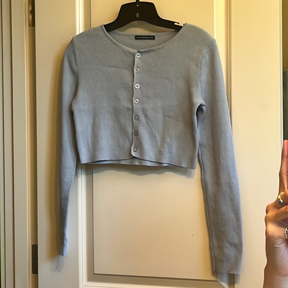 brandy melville light blue athelia top